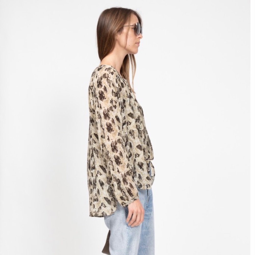 Rag & Bone Light Green Yuni Printed Blouse - Picture 4 of 8